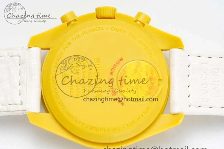 1223 Speedmaster Misson To The Sun 1:1 Best Edition Yellow Dial On Nylon Strap Quartz FlexibleFit 7855